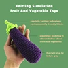 Wool Simulation Vegetables Fruits Toys Knitted Plush Toys Children Play House Pretend Play Vegetables Fruits Props Education Toy 2