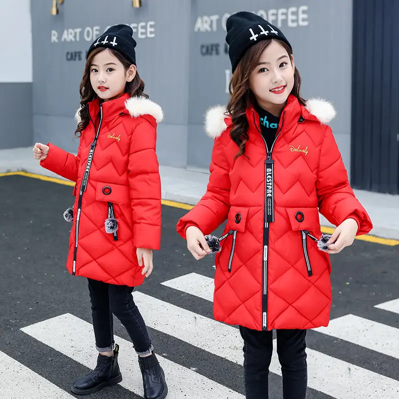 Girls Down Jackets Boys Outdoor Warm Clothing Boy Thick Coats Windproof Children's Winter Jackets Kids Cartoon Winter Outerwear