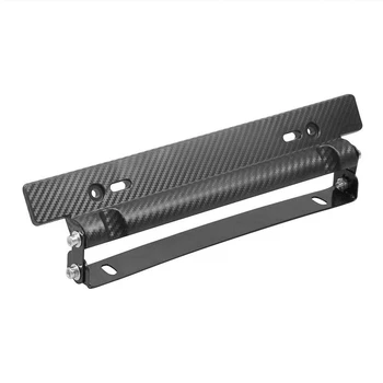 

Durable Rustproof Accessories Car Adjustable Auto Universal Easy Install Carbon Fiber Metal License Plate Holder