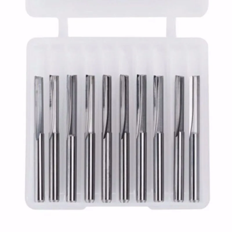

Double CNC Router Bits Two Flute Straight Woods Millings Tool Metal Accessories