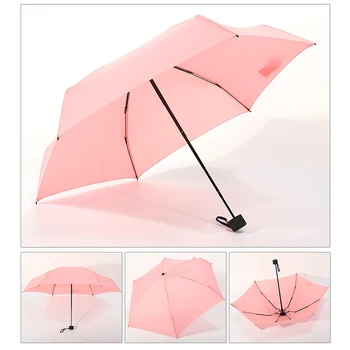 

Sun Anti UV 5 Foldable Umbrella Rain Windproof Travel Pocket Compact Umbrella Portable C44