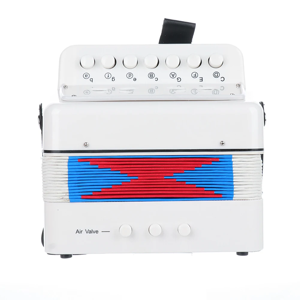 

Mini Portable 10-Button Kids Accordion Musical GIft Toy For Children Learning Supports Bass Chords 14 Notes with Cleaning Cloth