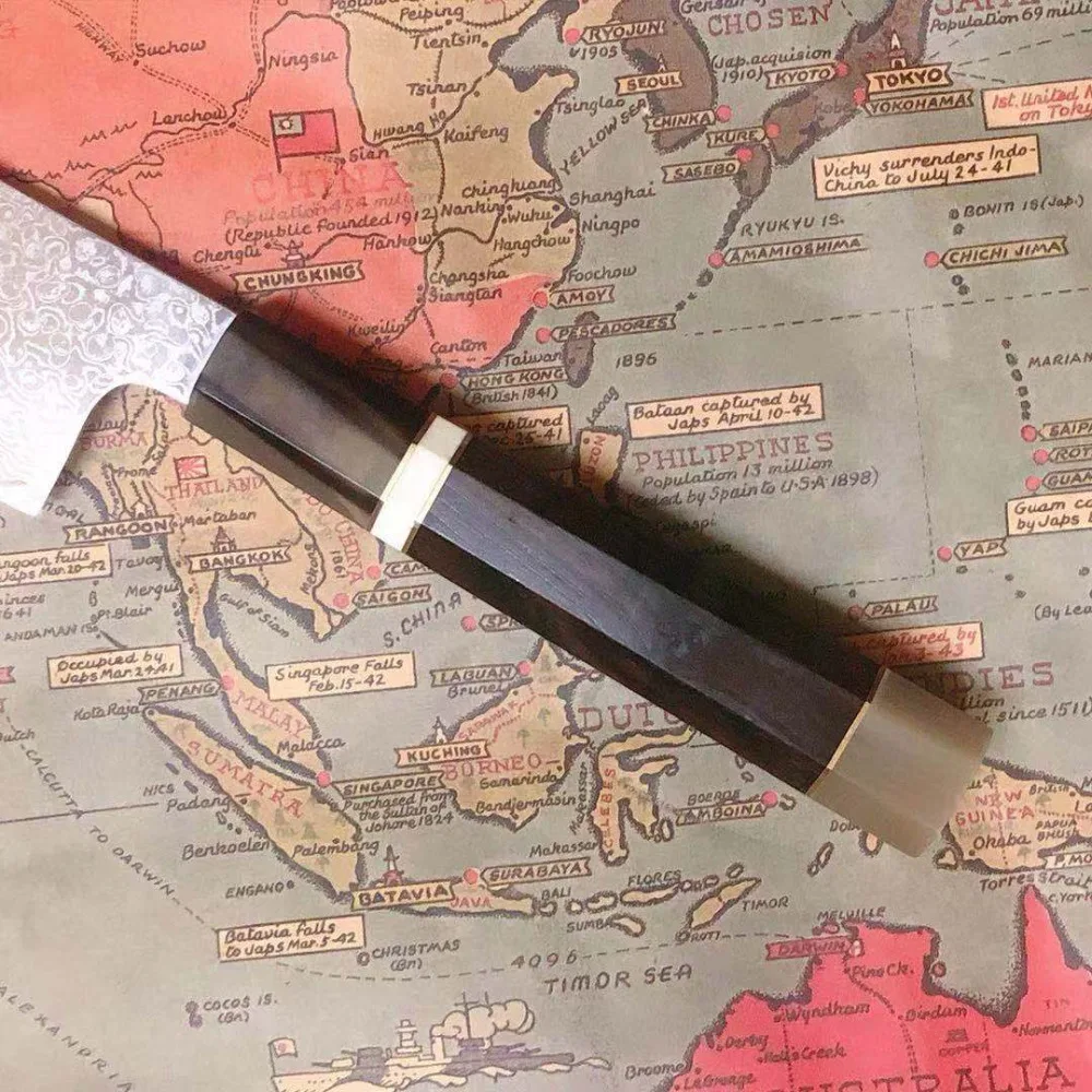 8,5 дюймов VG10 дамасский стальной нож шеф-повара с черной ручкой, нож Gyuto из нержавеющей стали, кухонные ножи, инструменты для приготовления пищи с оболочкой