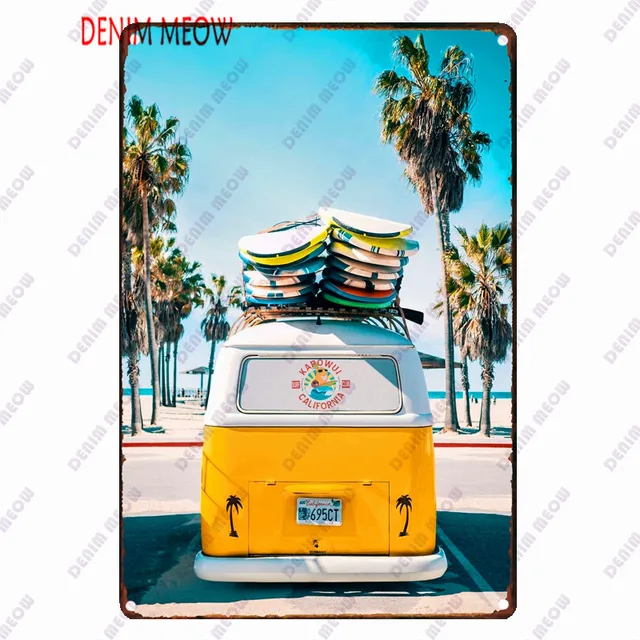 Beach Metal Sign Tin Vintage Summer Beach Plates Relax Metal Wall Sign Pool Tiki Bar Pub Seaside Ocean Happy Place Decoor WY161 15