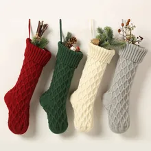 Рождественский вязаный свитер запас Вязание SockGift сумка камина рождественских дома вечерние декор для Прямая