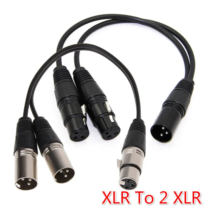 3 контактный XLR штекер гнездо Y разветвитель кабель аудиоадаптер для подключения