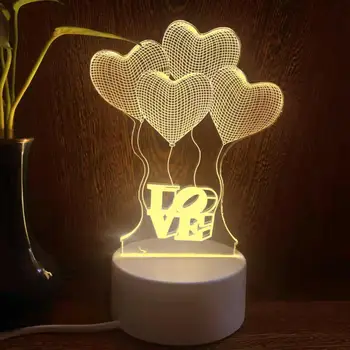 

with Base Table Lamp LED Night Lights LED Lamp Ornament Gift Lighting Fixture Indoor Luminous Romantic Modern