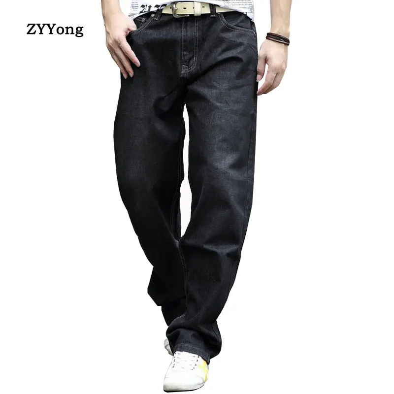 

ZYYong Men's Jeans Straight Loose Loose Harem Men's Denim Trousers Hip Hop Casual Fashion High Quality Men's Wide Leg Pants