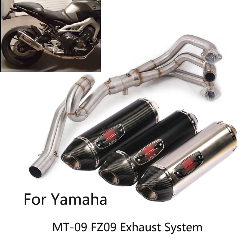 Выхлопная система для Yamaha fzfz09 мотоциклетный коллектор средней трубы 51 мм выхлопная труба нет дБ Killer Escape slip on уличный велосипед