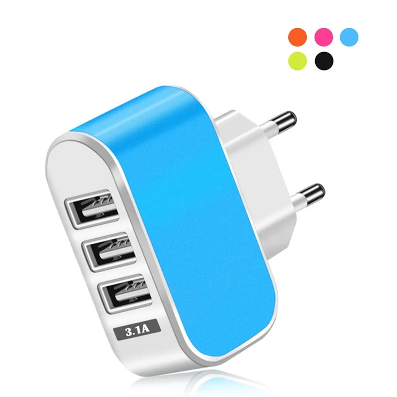 

3ports USB 5V/2A Charger 3.1A for Android Smartphone USB Wall Charger for Samsung Huawei Xiaomi LG Eu Mobile Phone Charger