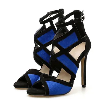 

Color Matching Women Sandals Summer High Heel Open Toe Ladies Sandals Thi Heel Fashion Sandals Party Wedding Pumps Women Shoes