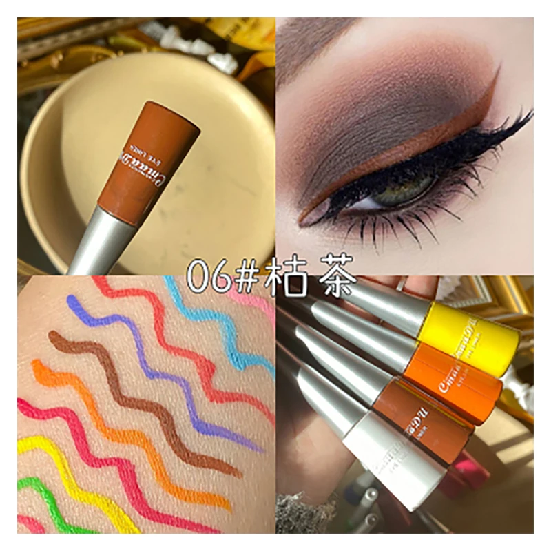 06 Coffee Цветной матовый Noen карандаш для глаз, суперводостойкий стойкий макияж, жидкая подводка для глаз, синий, зеленый, желтый, глаза, Косметическая ручка - Цвет: 06 Coffee