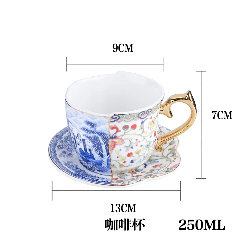British Style Luxury Gold Coffee Cup Porcelain Reusable Eco Friendly Royal  Aesthetic Tea Cup Kaffeetasse Floral Tea Cup AA50BD - AliExpress