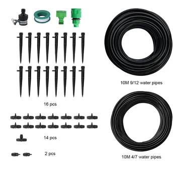 

Misting Cooling DIY Irrigation Kit Stake Dripper Sprinkler Self-Watering System Adjustable Water Flow Blank Distribution Tubing