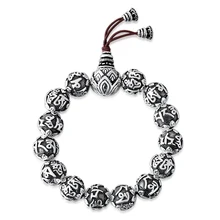 Cigovo ретро серебряный браслет, Будда бусы, мужской властный, 990 чистое серебро, шесть слов, настоящие слова