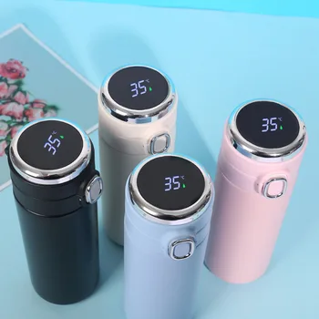 

420ML Smart Thermos Stainless Steel Water Bottle Led Digital Temperature Display Coffee Thermal Mugs Intelligent Insulation Cups