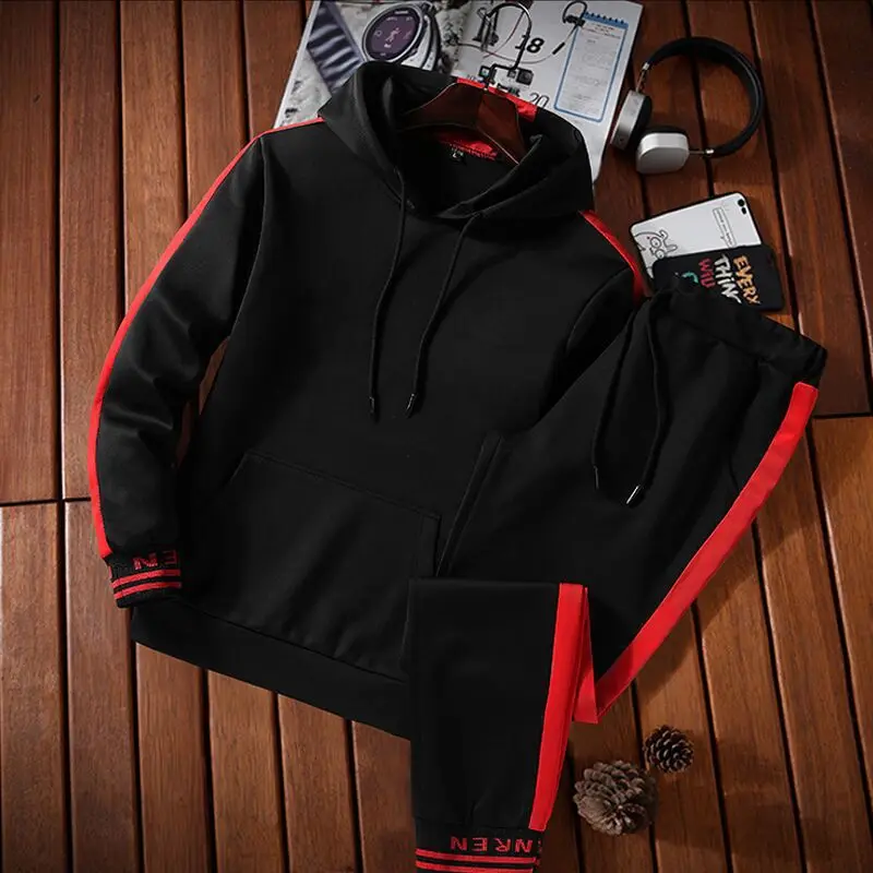 

Autumn Hoodie Men's Korean-style Trend INS a Set of Collocation Handsome Men Casual Loose-Fit Sports Set