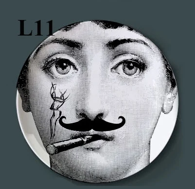 11 Фоновая панель для бара отеля rosenthal Piero fornasetti, настенная, Миланская, Художественная, декоративная тарелка, украшение дома, орнамент, ремесла - Цвет: 11
