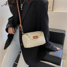 

AIFENGGE Fashion Women PU Leather Shoulder Bag Vintage Flower Chain Pure Color Purse Crossbody Handbag Female Birthday Present