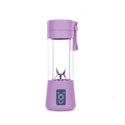 380ml Portable Juicer Electric USB Rechargeable Smoothie Blender Machine Mixer Mini Juice Cup Maker fast Blenders food processor - Цвет: purple