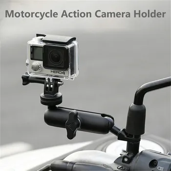 

Motorcycle Bike Camera Holder Handlebar Mirror Mount Bracket 1/4 Metal Stand For GoPro Hero8/7/6/5/4/3+ Action Cameras Accessory