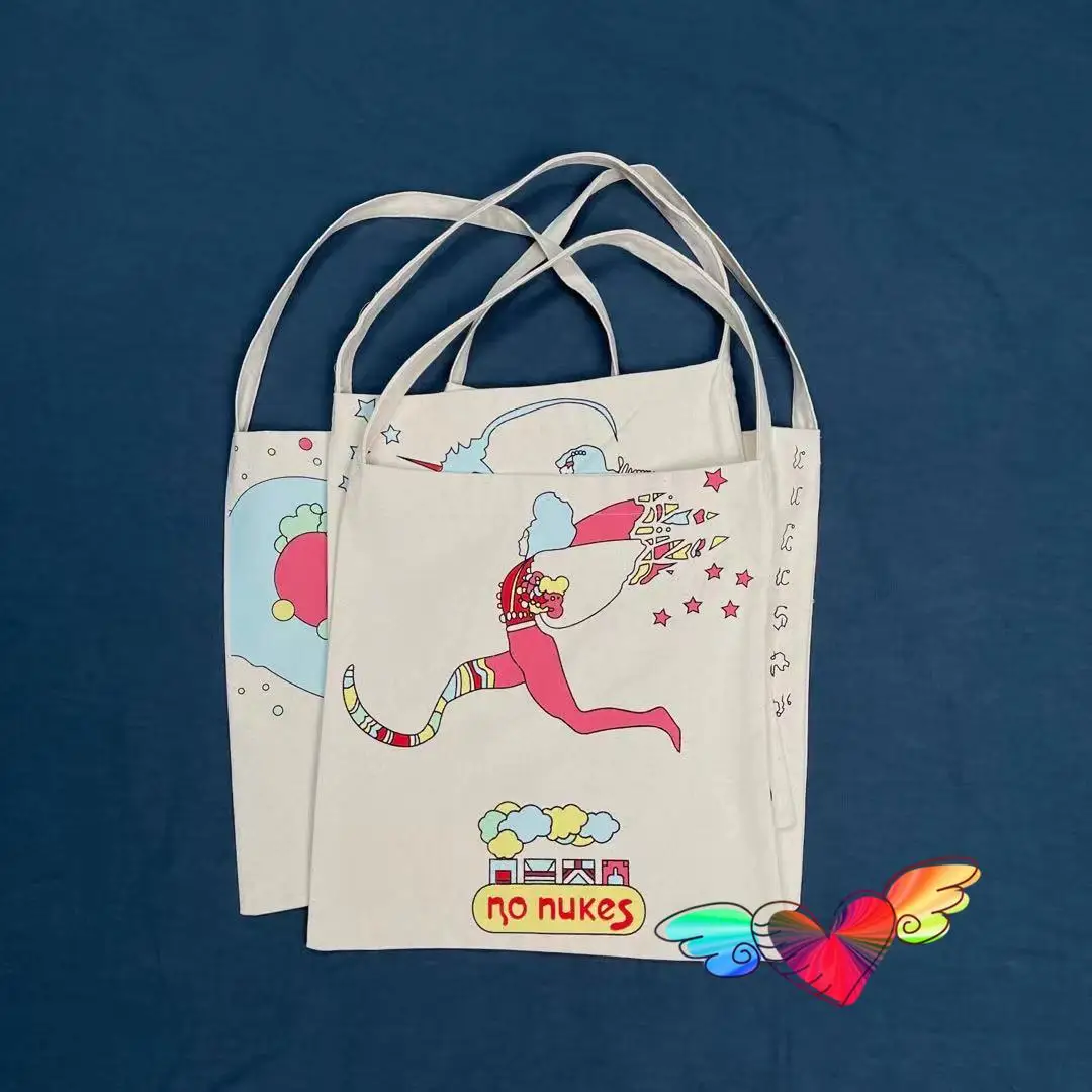 

2021 KAPITAL Shopping Bags Men Women High Quality Color Cartoon Graghic KAPITAL Bag Vintage Canvas Bag