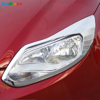 

Auto Accessories For Ford Focus 3 2012 2013 ABS Chrome Front Headlight Lamp Cover Trim Frame Bezel Garnish Car Accessories