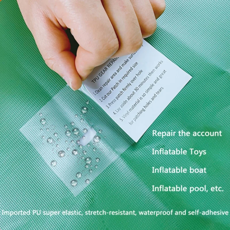 Waterproof Tpu Sticker Transparent Repair Tape pour produit gonflable Tente  Swim Rings Repair Patch