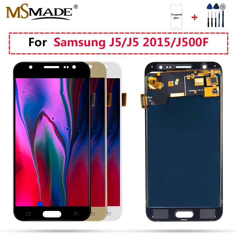 Pаспродажа J5 2015 lcd для samsung GALAXY J500 lcd J500F J500FN дисплей J500M J500H дисплей сенсорный экран дигитайзер Запасные части