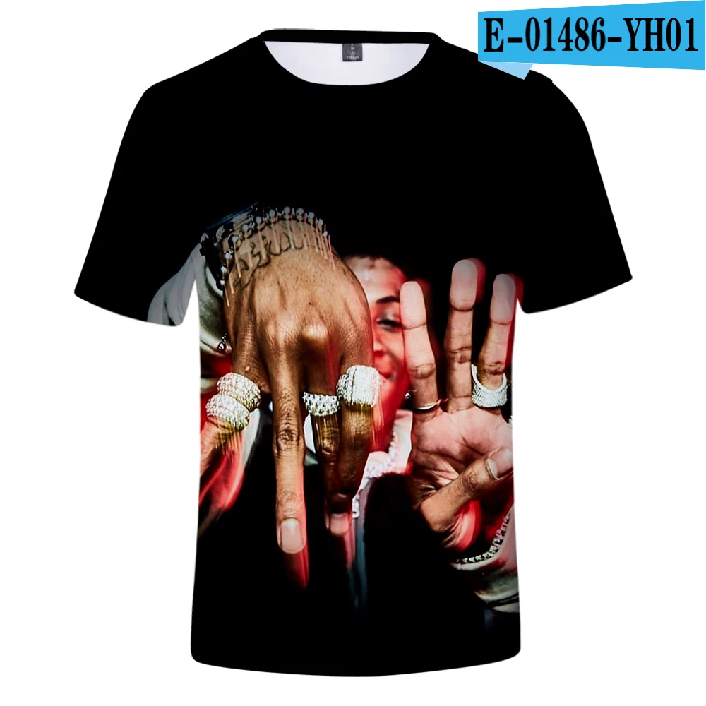 3D YoungBoy Never Broke снова 3D футболки для мужчин/женщин модный принт популярные реппер персонаж узоры короткий рукав футболки топы - Цвет: 3D