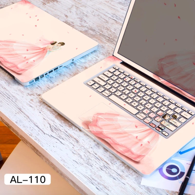 Милая трехсторонняя наклейка для ноутбука Dell / Lenovo MacBook