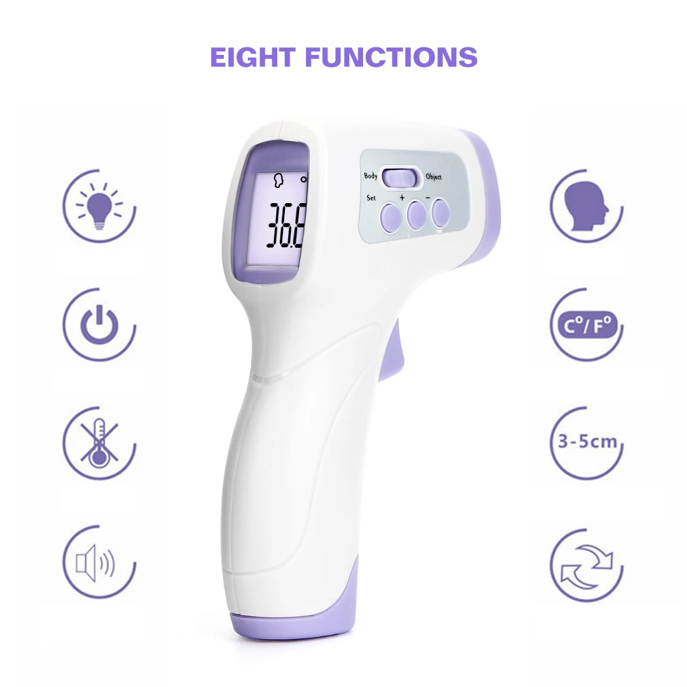

Digital LCD Thermometer Forehead Non-contact Body Thermometer Handheld Infrared Temperature Fever Measure Tool For Adult Kids