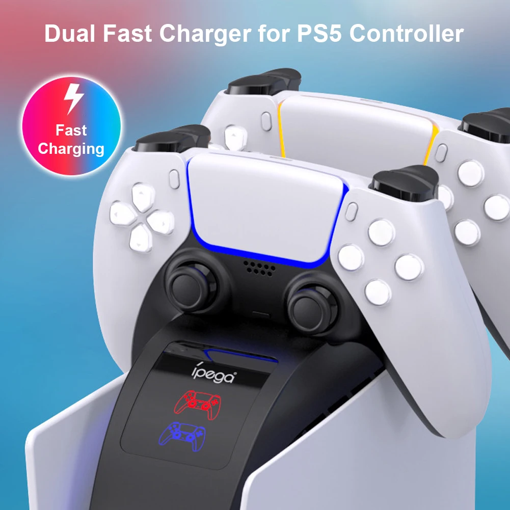 Двойное зарядное устройство для игрового контроллера PS5 геймпад зарядная