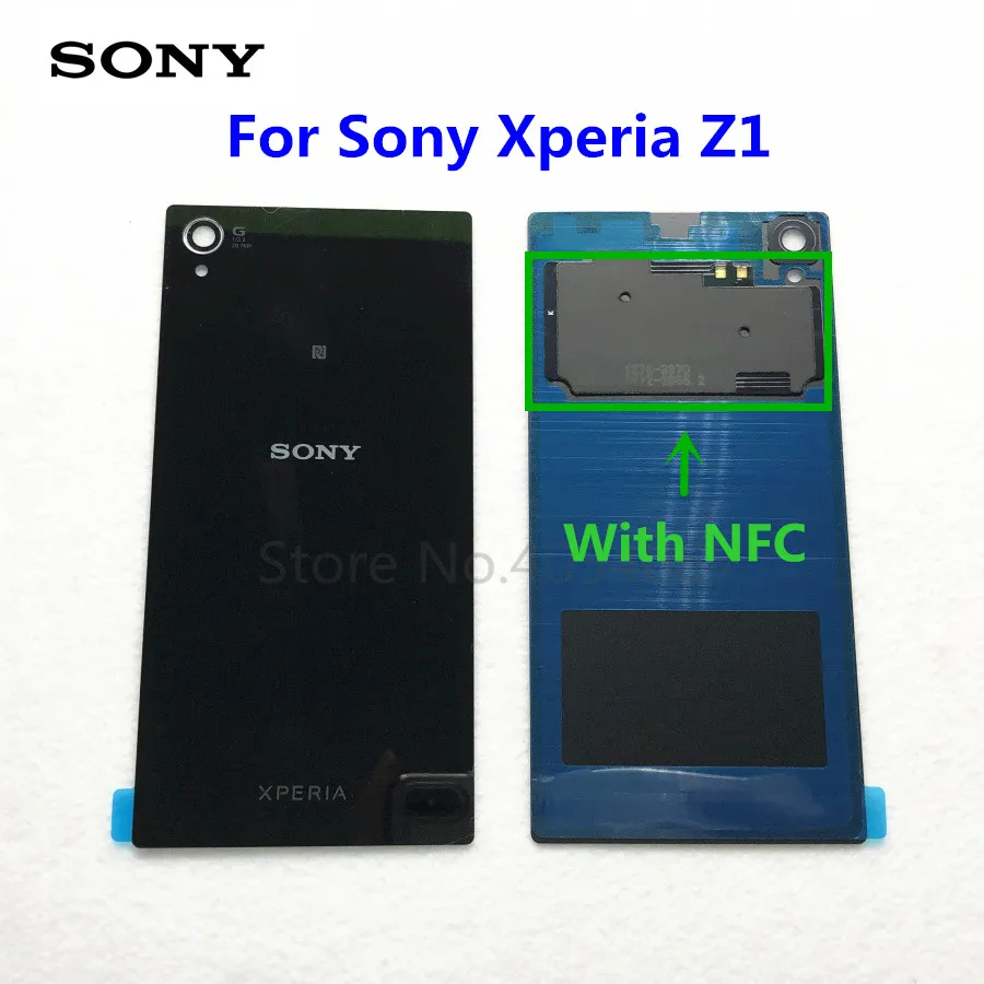 

Z1 Rear Glass Back Cover Housing Replacement For Sony Xperia Z1 L39H C6902 C6903 Battery Door Back Case With NFC Antenna