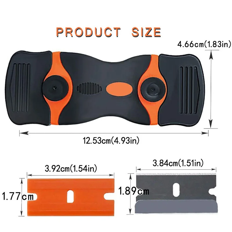 Double-Sided Scraper With Plastic Handle Blade Combination Portable And Replaceable Multifunctional Double-Sided Scraper