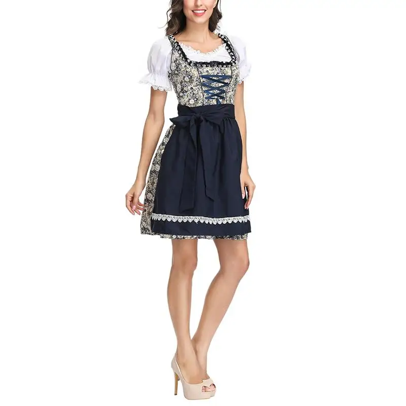 2019 women german dirndl dress bavarian beer girl maid dress