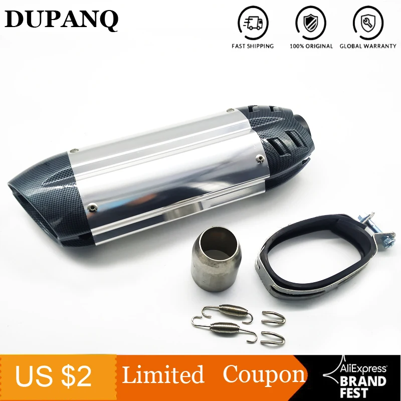 Выхлопной глушитель DUPANQ из углеродного волокна для мотоциклов kawasaki er6n sv650 crf 230 Z800
