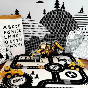

New Baby Soft Play Mat Crawling Rugs Car Track Pattern Puzzles Learning Toy Nordic Style Kids Room Decoration Baby Activity Mat