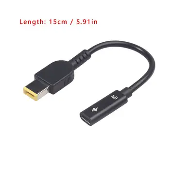 

Type-c Female to Rectangle Male Power Adapter Cable for Le-novo Thinkpad Laptop