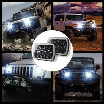 

300W 7x6 5x7 Inch LED Headlights Headlamp With High Low Beam For Jeep Wrangler YJ Cherokee XJ