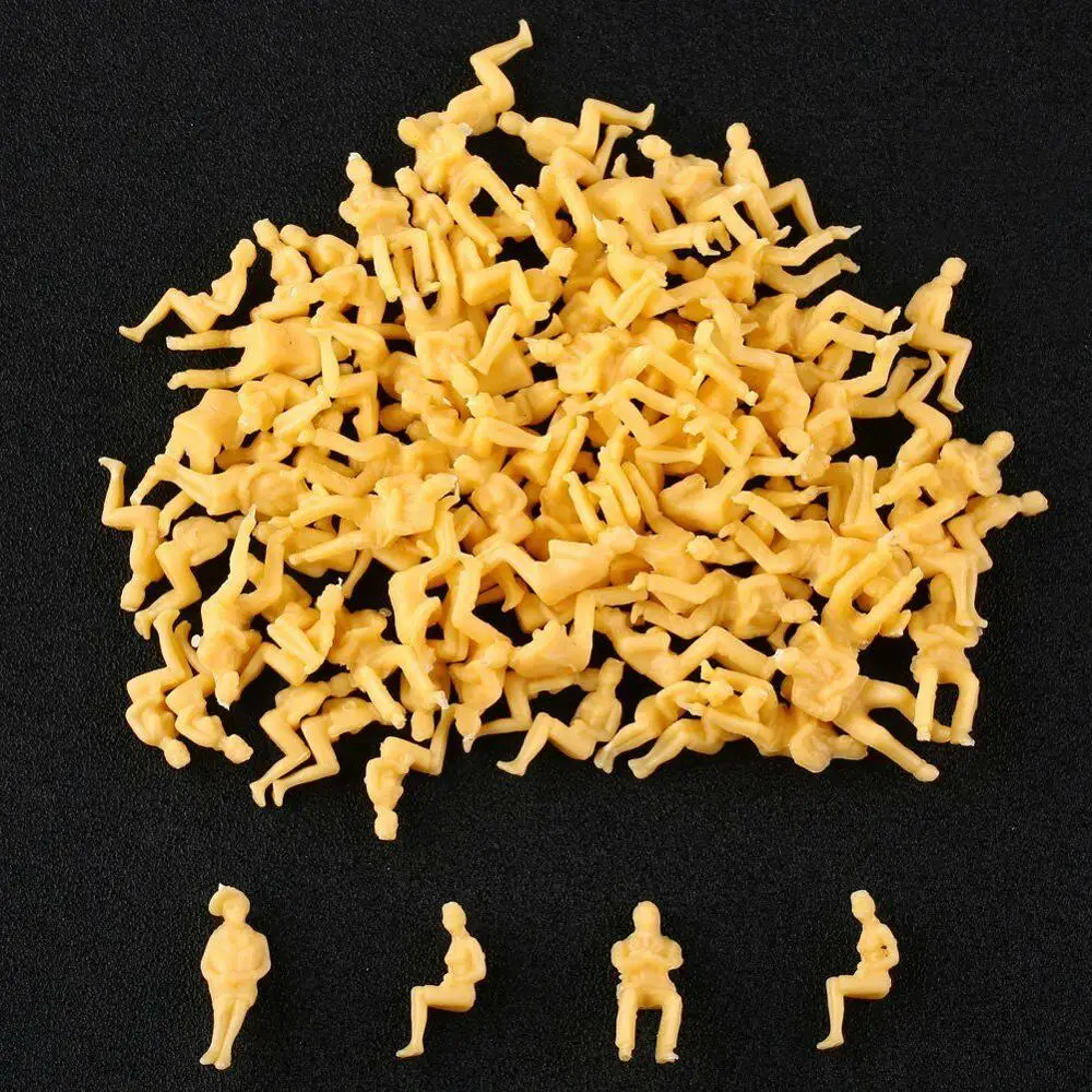 100pcs 1:50 O Scale All Seated Figures Unpainted People Model Railway New | Дом и сад