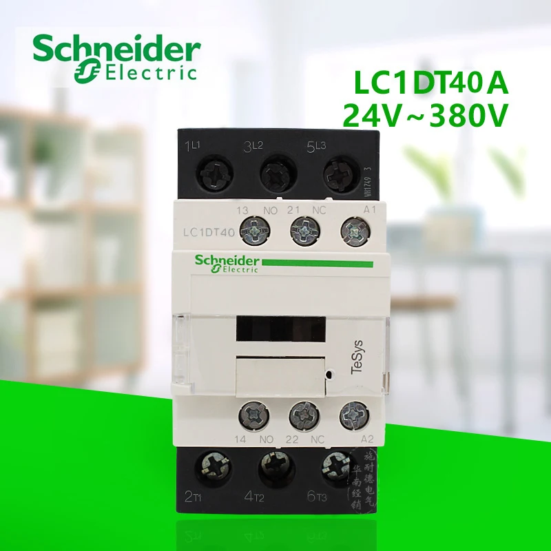 

4P AC Contactor 25A Control Coil Voltage 24 V 36V 110V 220V 380V 50/60hz One Open One Closed LC1DT40B7C/CC7C/F7C/M7C/Q7C