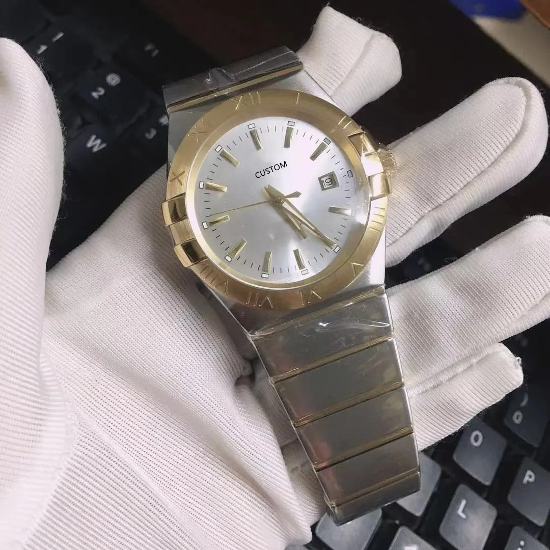Orologio da uomo al quarzo moda stella senza diamante numero romano orologio  da calendario in acciaio inossidabile orologio da polso da coppia in oro  bicolore per donna|Lover's Watches| - AliExpress