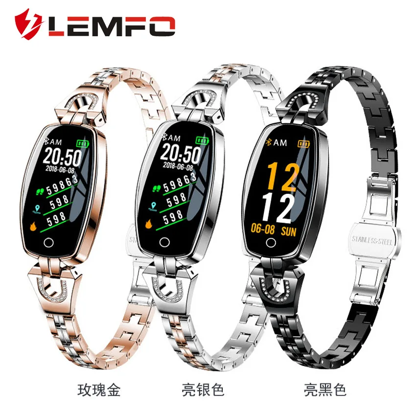 

Lemfo H8 Smart Watch Bracelet Heart Rate Blood Pressure Sleep Monitoring Smart Reminder Women's Fashion Bracelet