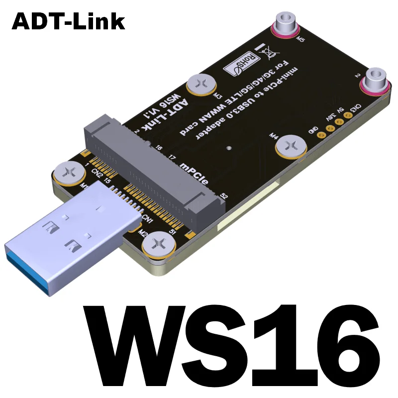 Адаптер mPCIe 3G/4G/5G/карта LTE к USB 3 0/адаптер mini-PCIe для 0 кардридера WWAN | Компьютеры и