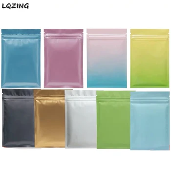 

40pc Colors Mini Aluminum Foil Bags Self Seal Ziplock Mylar Packaging Pouches Food Smell Proof Zip Lock Gift Bags Wrap Supplies