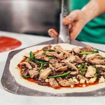 

Aluminum Pizza Shovel Peel with Long Wooden Handle Pastry Tools Accessories Pizza Paddle Spatula Cake Baking Tools