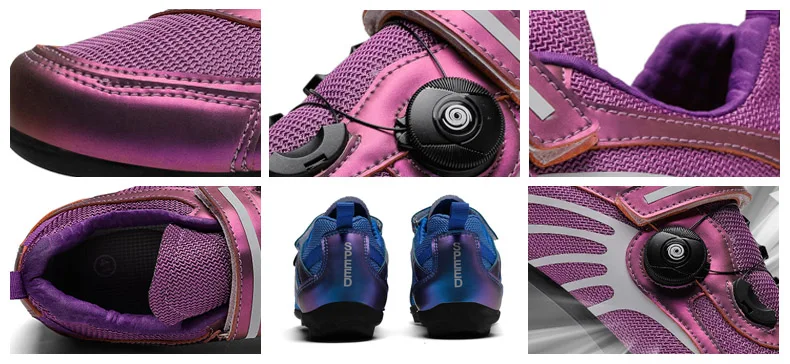 Men Women Road Riding Racing Shoes Outdoor Breathable Cycling Profession Bicycle Shoes Self-Locking Sport MTB Shoes Size 36-45
