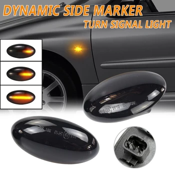 

LED Side Wing Marker Dynamic Turn Signal Blinker Startup Breath Light For Peugeot 307 206 207 407 107 607 Citroen C1 C2 C3 C5 C6