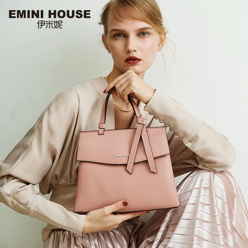 Comprar EMINI HOUSE 2 tamaños Bow Tie bolsos de lujo Bolsos De Mujer diseñador Litchi grano dividido cuero bolso bandolera para mujer